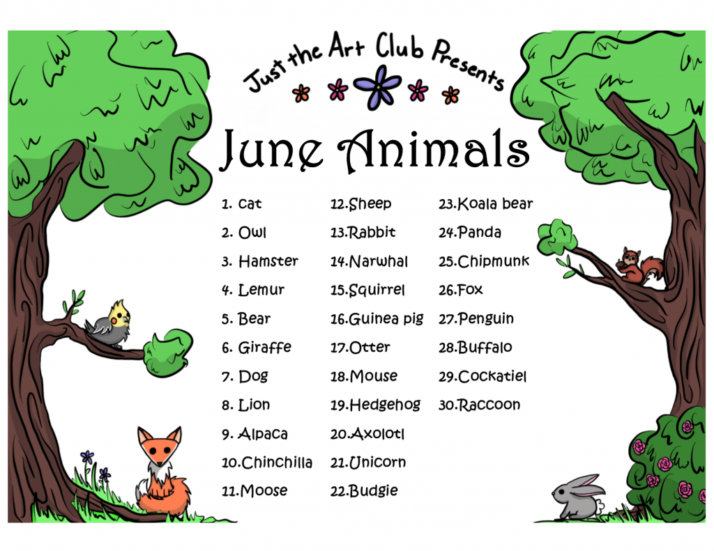 Just the Art Club: June Animals | Milford Library